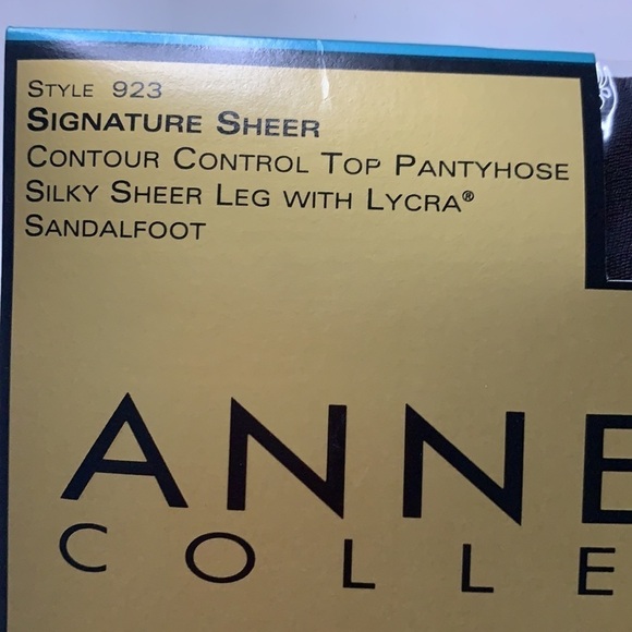 NWT Anne Klein Signature sheer contour control top pantyhose Chocolate - Picture 2 of 4